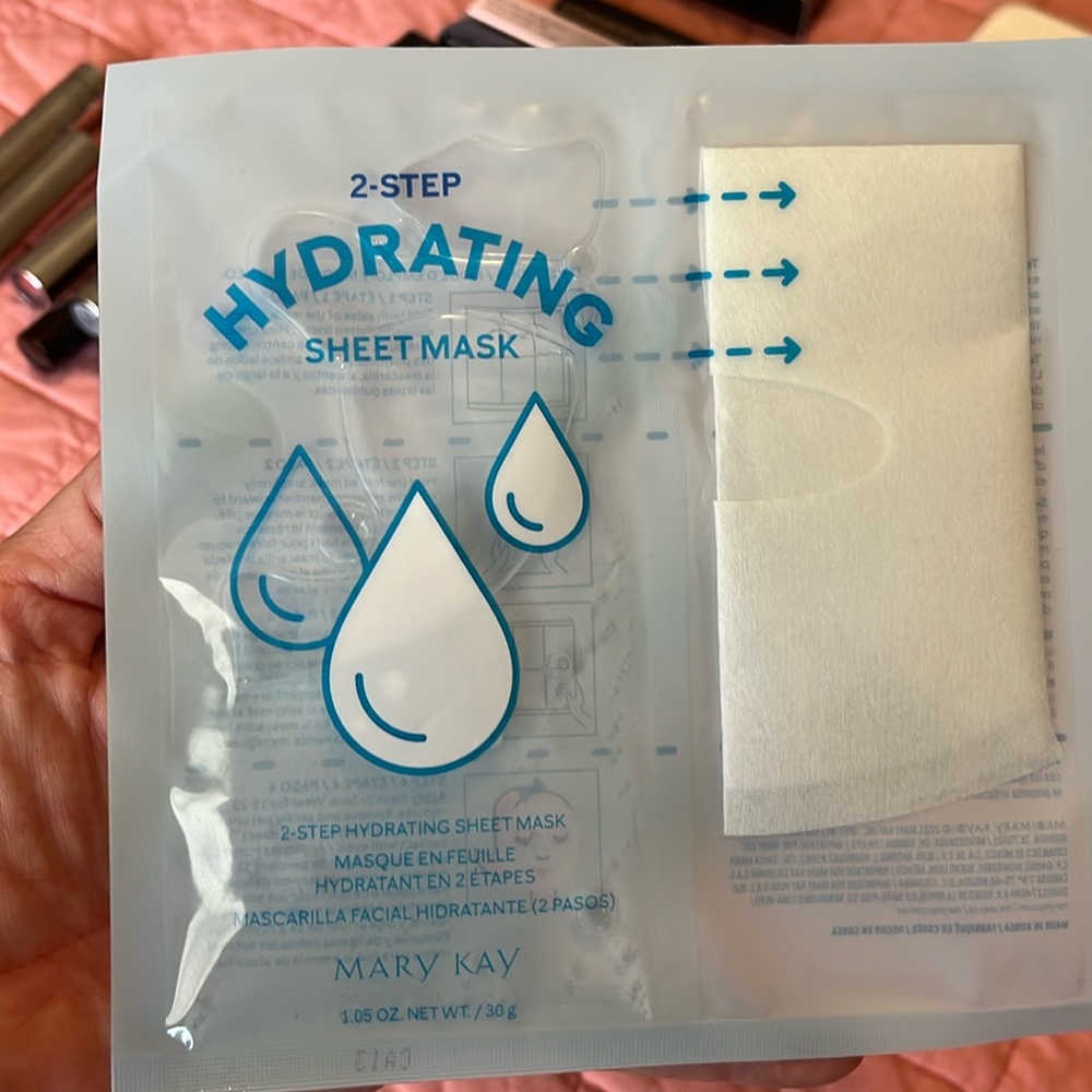 Mary Kay single use 2 step hydrating sheets mask clear gel